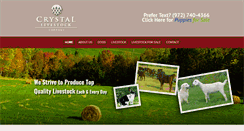 Desktop Screenshot of crystallivestock.com